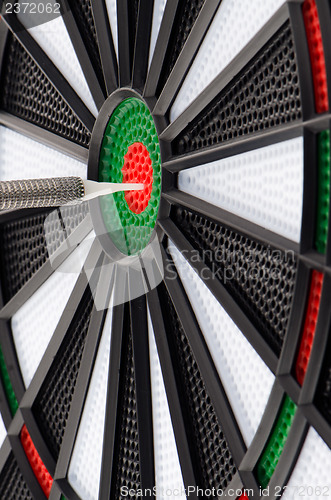 Image of Dart board with dart