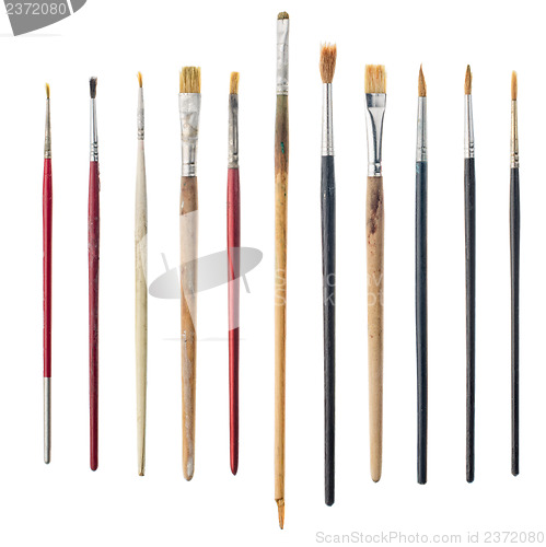 Image of Used art brushes 