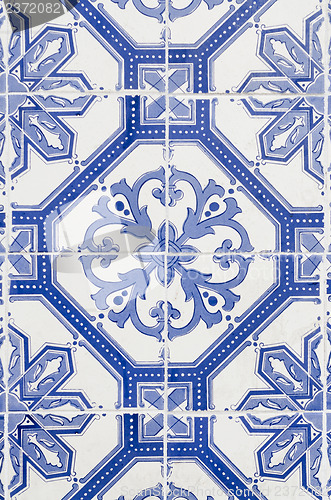 Image of Traditional Portuguese glazed tiles