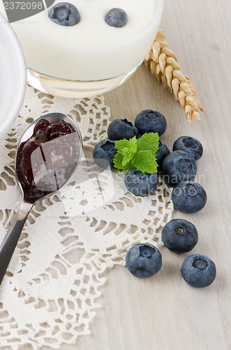 Image of Yogurt with fresh blueberries