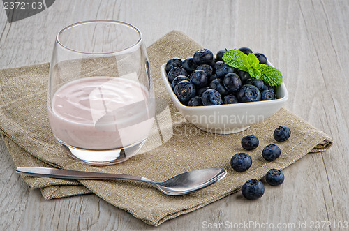 Image of Yogurt with fresh blueberries