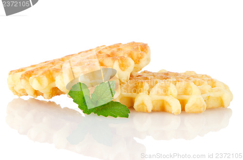 Image of Pile of sweet waffles