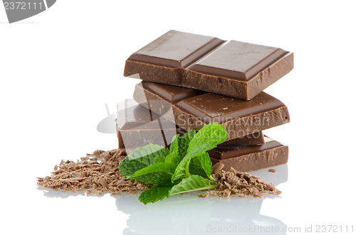 Image of Closeup detail of chocolate parts