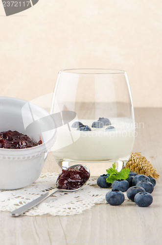 Image of Yogurt with fresh blueberries