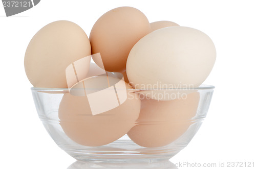 Image of Eggs in glass bowl