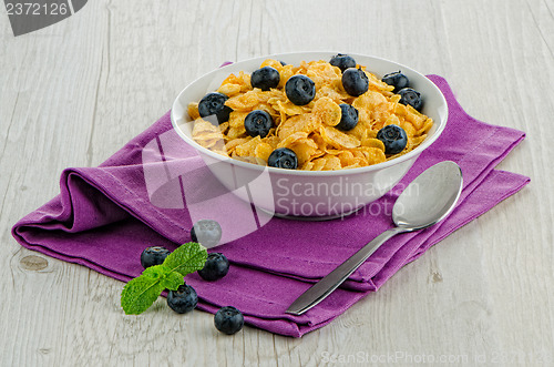 Image of Cereal and blueberries