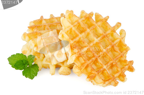 Image of Pile of sweet waffles