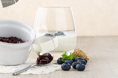 Image of Yogurt with fresh blueberries