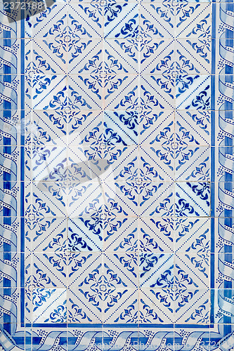 Image of Traditional Portuguese glazed tiles