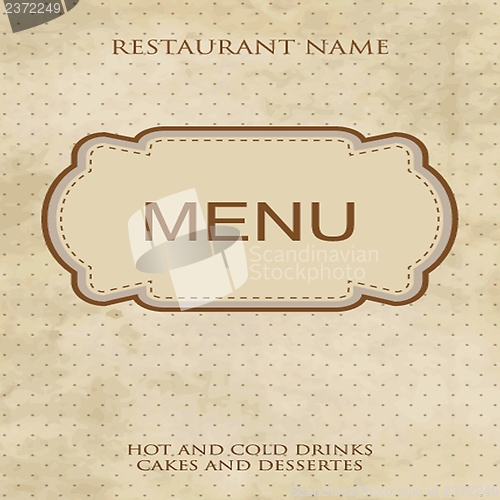 Image of Restaurant or cafe menu design. Vintage style