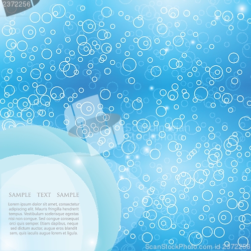 Image of Blue water with bubbles background.