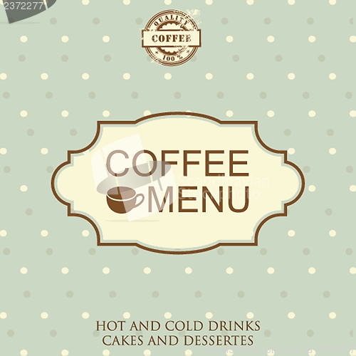 Image of Restaurant or cafe menu design. Vintage style