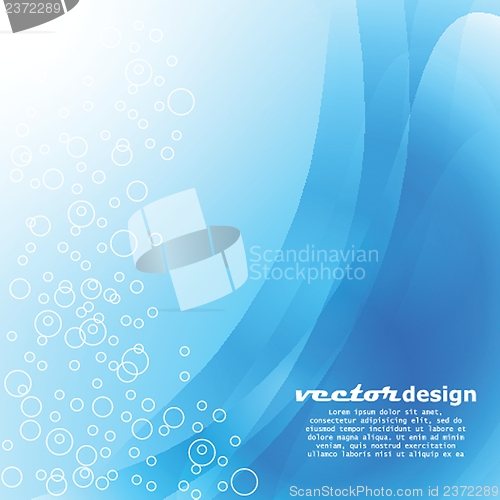 Image of Blue water with bubbles background.