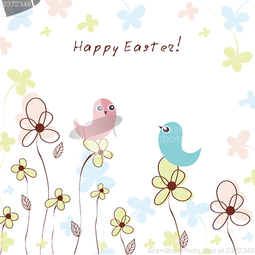 Image of Colorful easter floral background