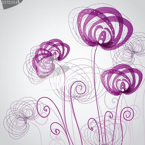 Image of Abstract violet flowers
