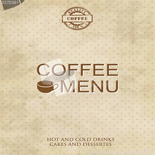Image of Restaurant or cafe menu design. Vintage style