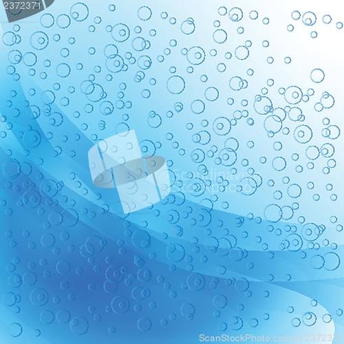 Image of Blue water with bubbles background.