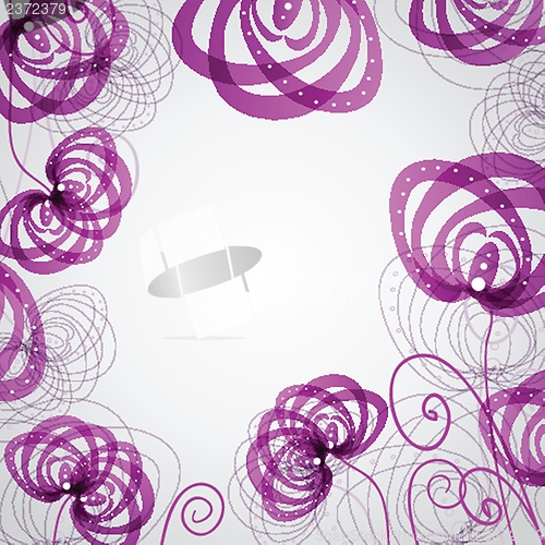 Image of Abstract violet flowers