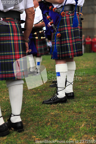 Image of Sydney, Australia -January 26, 2013: Scottish Bagpipe Band plays