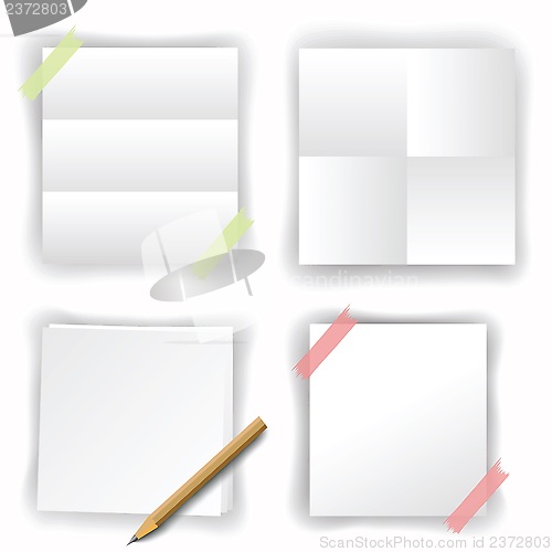 Image of papers on white background