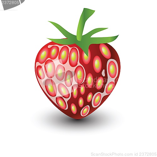 Image of strawberry on white background