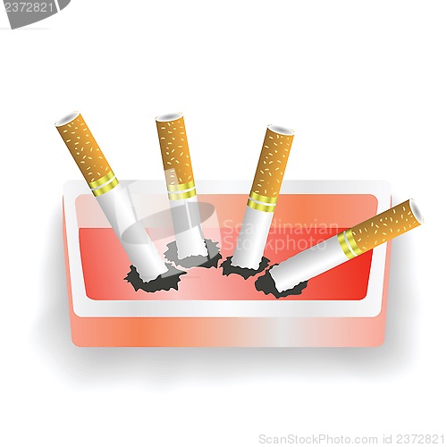 Image of ashtray and cigarettes