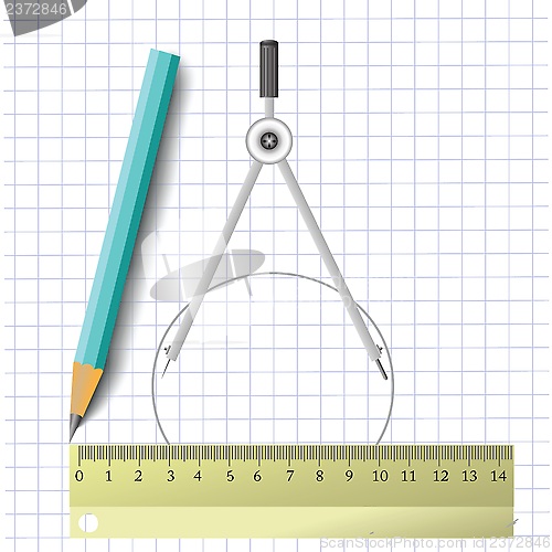 Image of compass and pencil