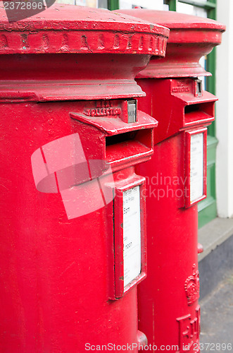 Image of British red mail box