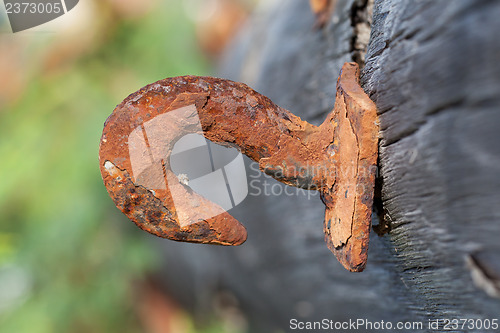 Image of Rusted steel hook 