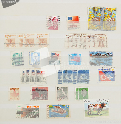 Image of Collection of old American stamps