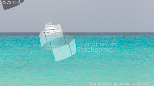 Image of Side view of motor yacht