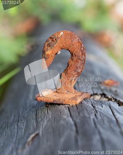 Image of Rusted steel hook 