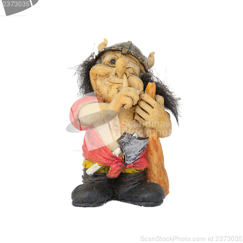 Image of Small statue of a nosepicking troll