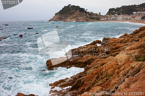 Image of Rocks and waves of the Mediterranean Sea