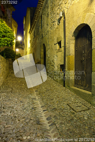 Image of ancient street of the old European town