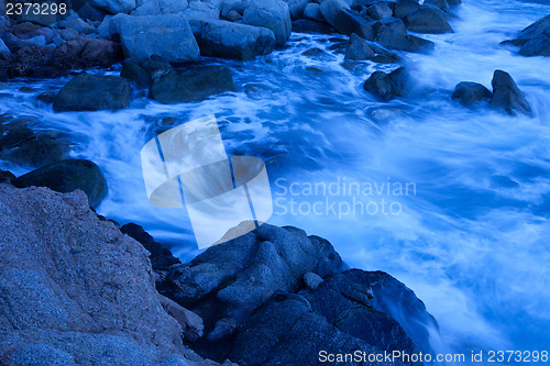 Image of moving blue waves