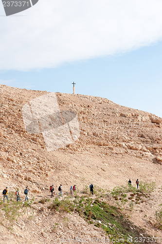 Image of Cross in judean desert