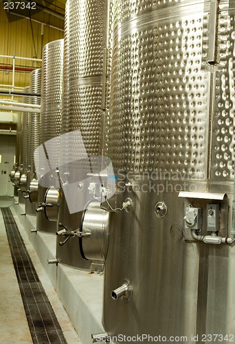 Image of Wine fermenting tanks