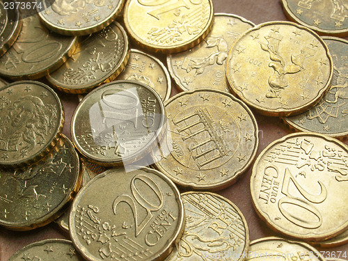 Image of Euro coins background