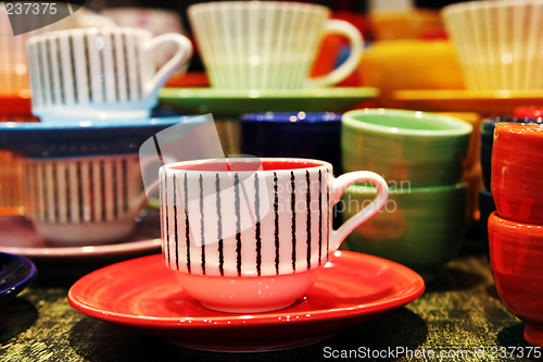 Image of Colorful tea cups