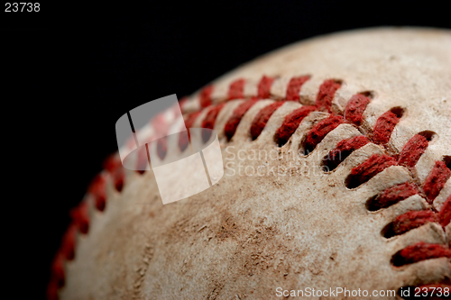 Image of baseball macro over black