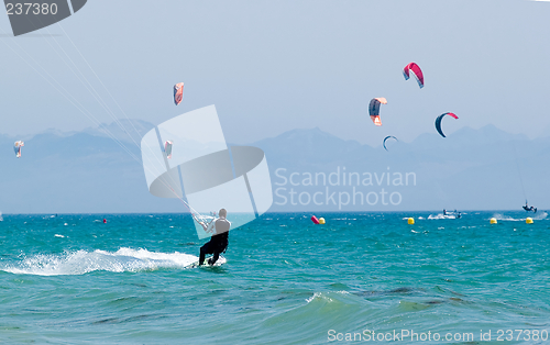 Image of Kiters at the beach