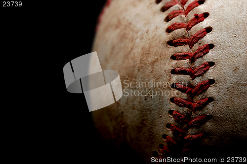 Image of baseball macro over black