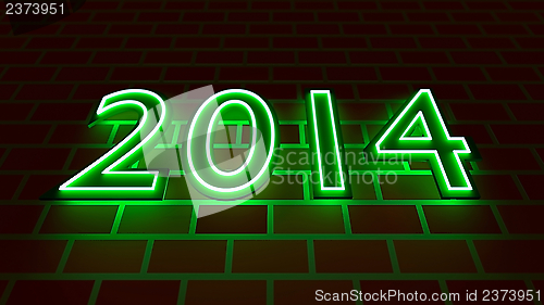 Image of New Years 2014 - neon light