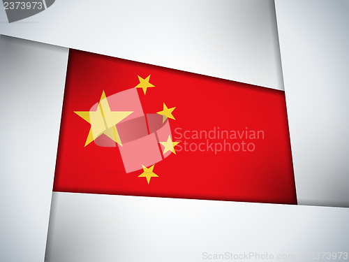 Image of China Country Flag Geometric Background