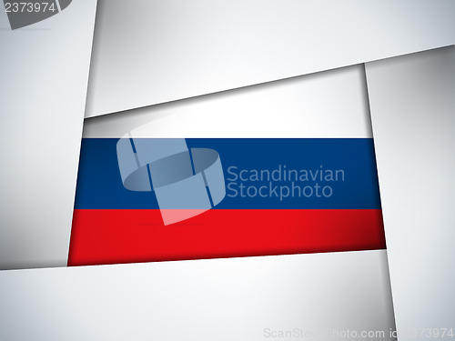 Image of Russia Country Flag Geometric Background