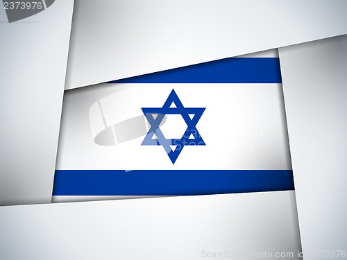 Image of Israel Country Flag Geometric Background