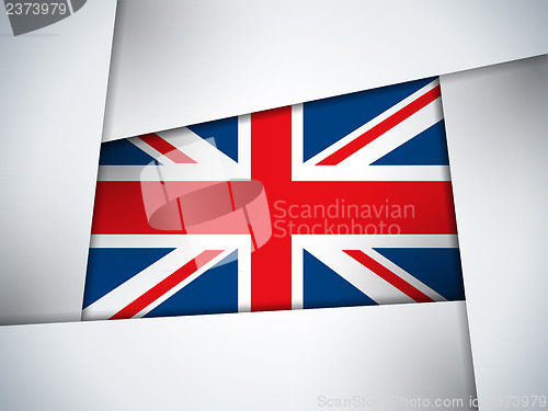 Image of UK Country Flag Geometric Background