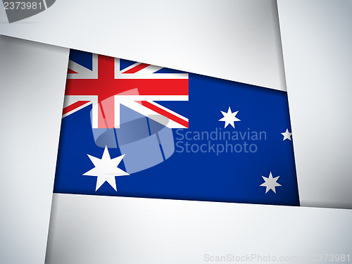 Image of Australia Country Flag Geometric Background