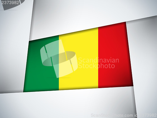 Image of Mali Country Flag Geometric Background